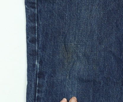 Bluenotes Men’s Blue W32 Straight Leg 100% Cotton Dark Wash Jeans