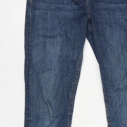 Topshop Moto Women’s Blue W28 L32 Skinny Stretch Jeans Ankle Zip