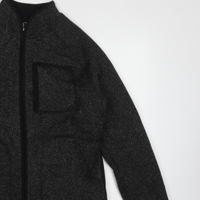 Marks and Spencer Men's Black Marl Fleece Jacket Small Full Zip