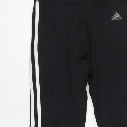 Adidas Women Black XS AEROREADY Side Stripe Skinny Leggings