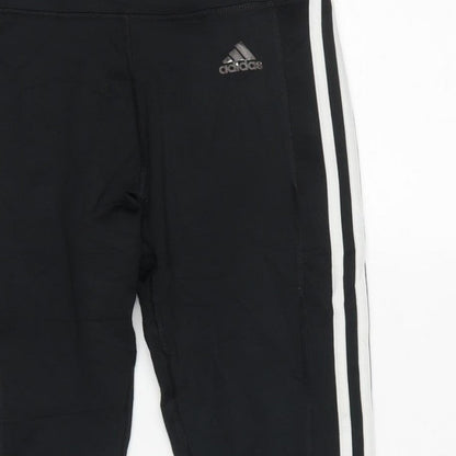 Adidas Women Black XS AEROREADY Side Stripe Skinny Leggings