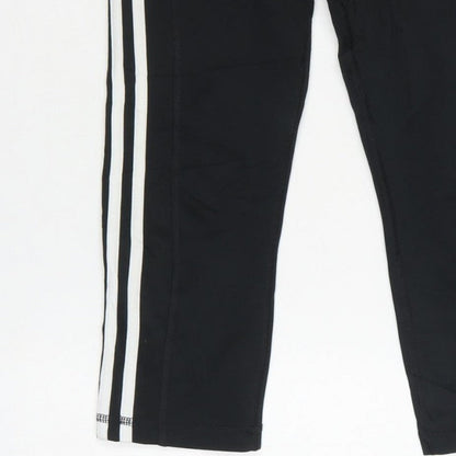 Adidas Women Black XS AEROREADY Side Stripe Skinny Leggings