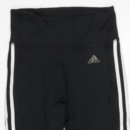Adidas Women Black XS AEROREADY Side Stripe Skinny Leggings