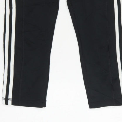 Adidas Women Black XS AEROREADY Side Stripe Skinny Leggings