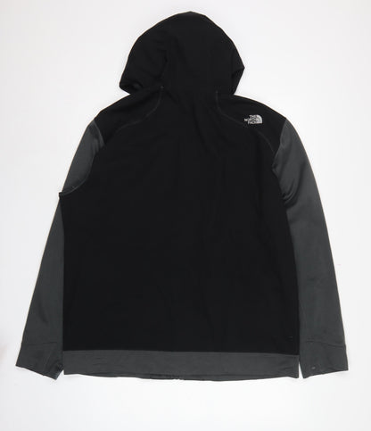 The North Face Men's Black Grey XL Hooded Softshell Jacket