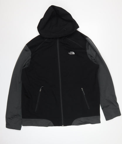 The North Face Men's Black Grey XL Hooded Softshell Jacket