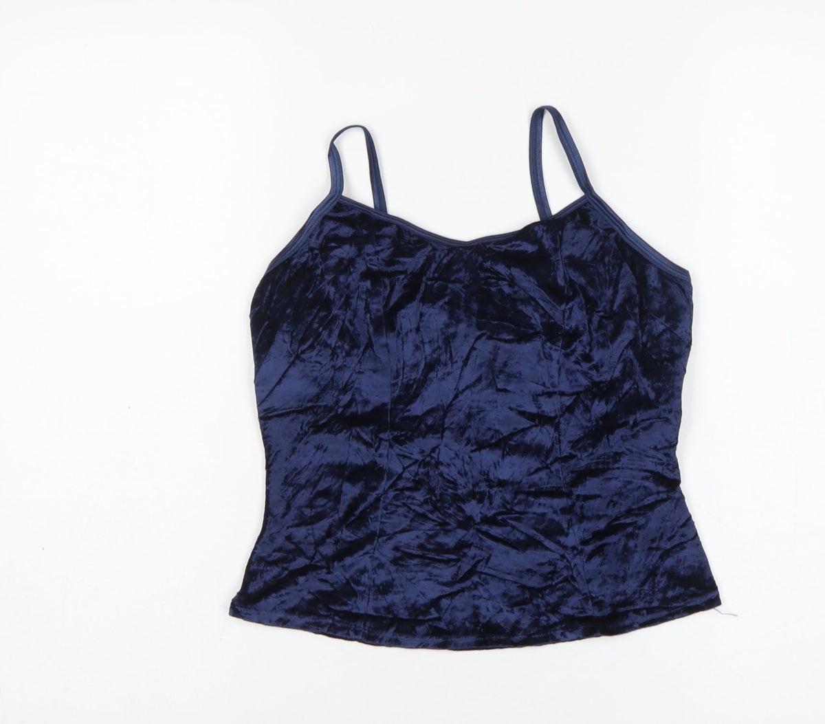 St Michael Marks & Spencer Women’s Blue UK 16 Velvet Camisole Tank Top