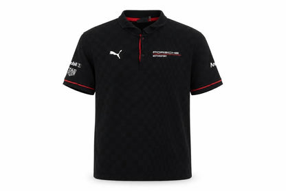 Puma Porsche Motorsport Men's Black L Logo Racing Polo Shirt