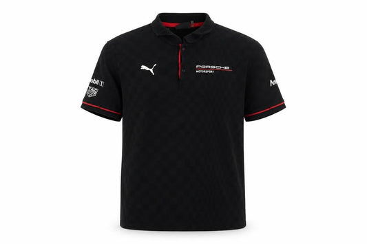 Puma Porsche Motorsport Men's Black L Logo Racing Polo Shirt