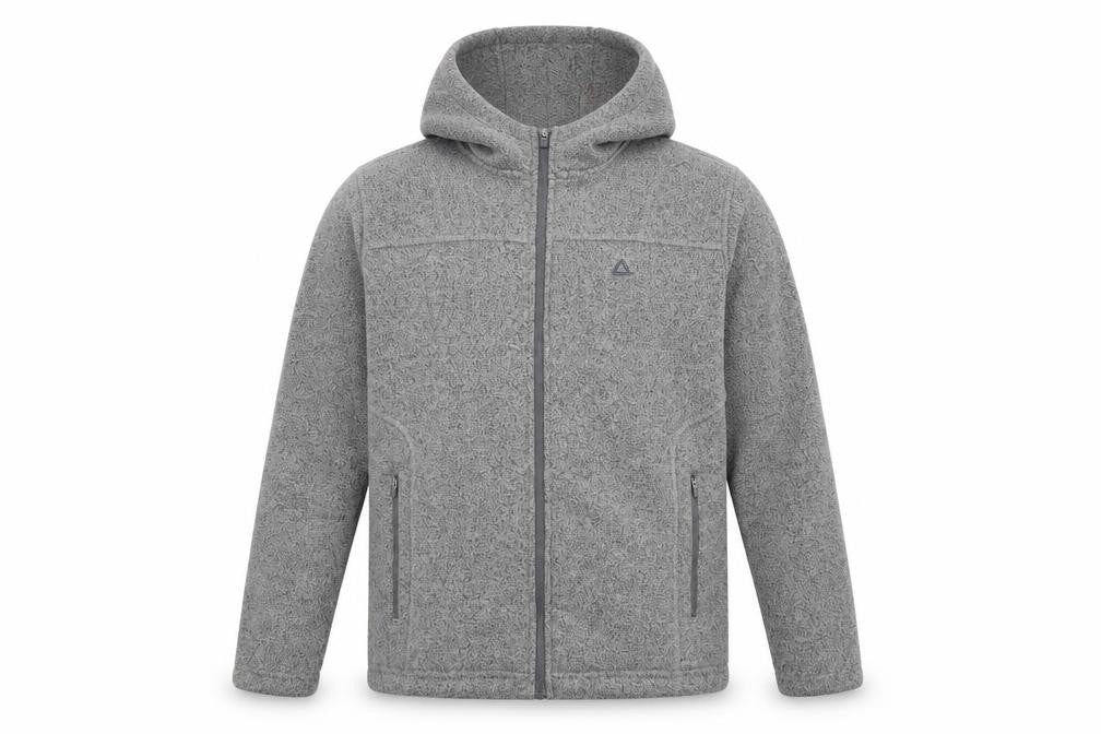 Dare 2b Men's Grey M Fleece Hooded Full Zip Outdoor Jacket