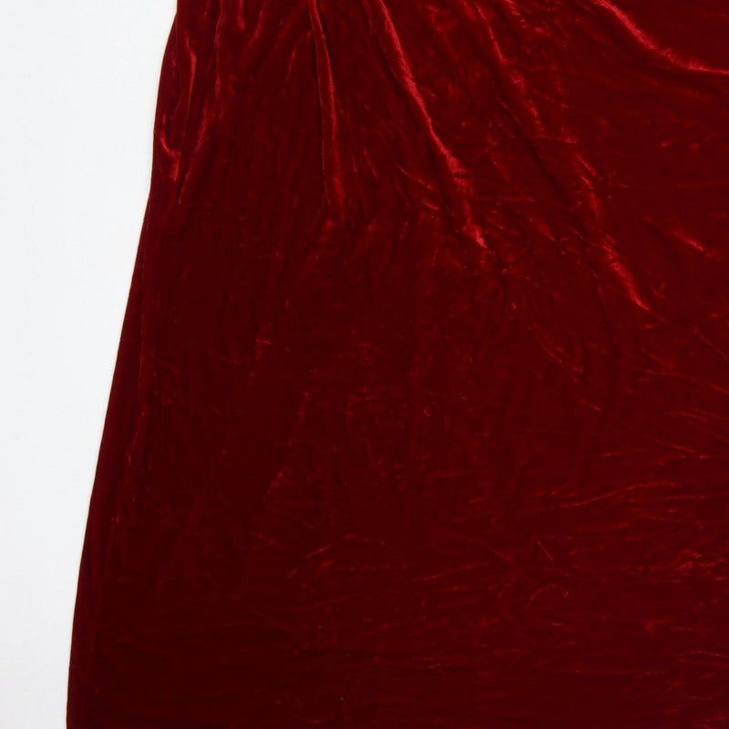 Essence Women Red Velvet UK 24 Sleeveless V-Neck Bodycon Party Dress