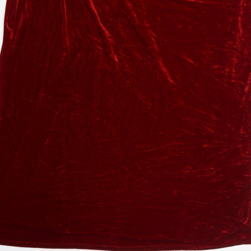 Essence Women Red Velvet UK 24 Sleeveless V-Neck Bodycon Party Dress