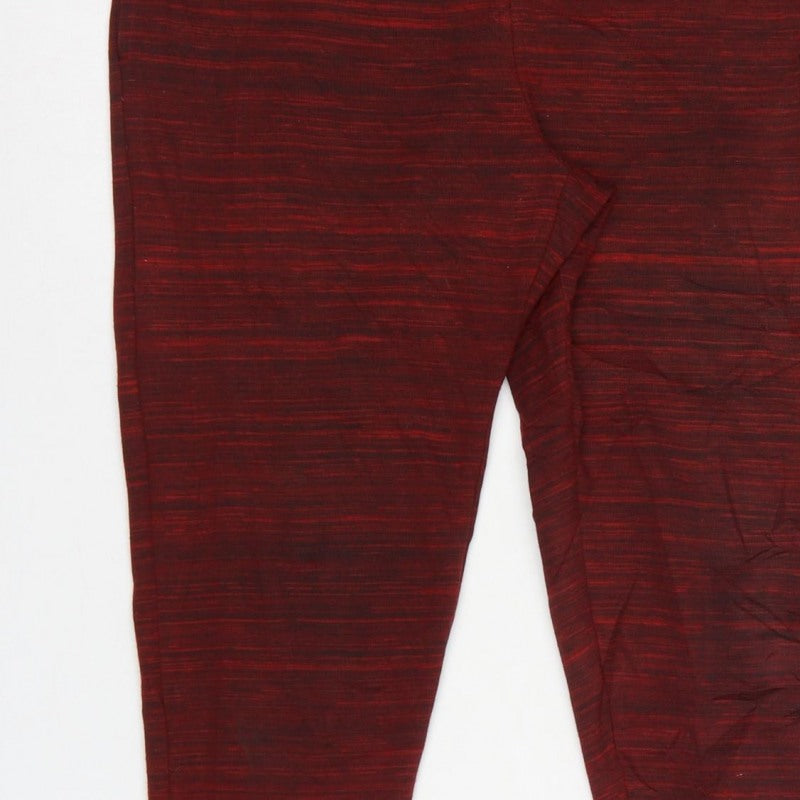 11° Men’s Red Marl Jogger Sweatpants Size S Elastic Waist Cuffed