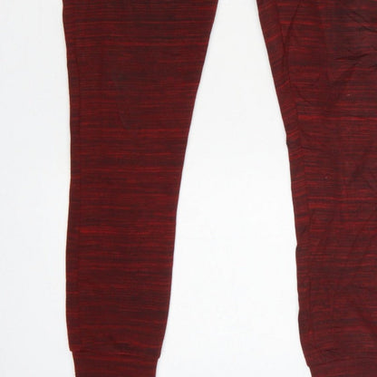 11° Men’s Red Marl Jogger Sweatpants Size S Elastic Waist Cuffed