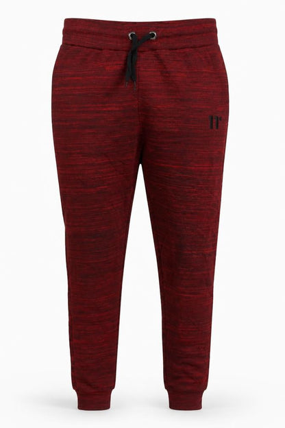11° Men’s Red Marl Jogger Sweatpants Size S Elastic Waist Cuffed
