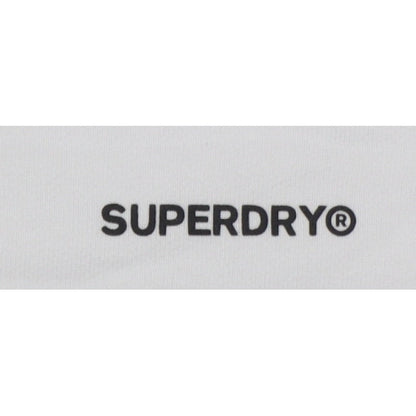 Superdry Women White UK 12 Full Zip Logo Hooded Hoodie