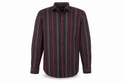Next Men Black Pink Stripe Tailored Fit Shirt 16.5 Long Sleeve
