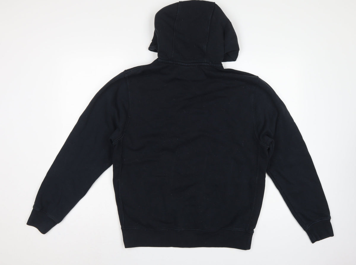 Nike Men's Black M Full Zip Hooded Fleece Sweatshirt Logo
