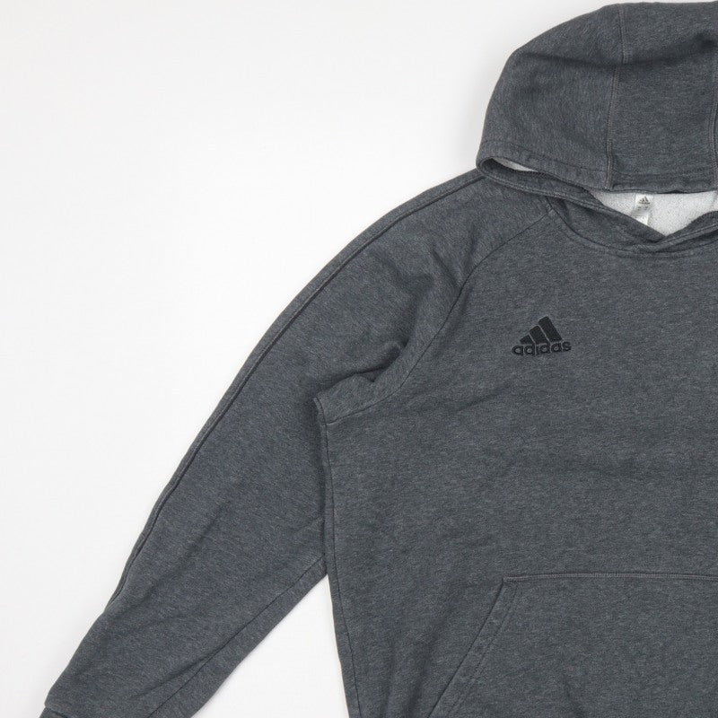adidas Men’s Grey M Pullover Hoodie Logo Fleece Sports