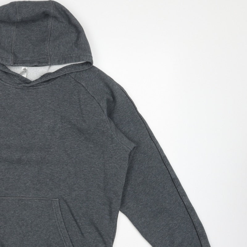 adidas Men’s Grey M Pullover Hoodie Logo Fleece Sports