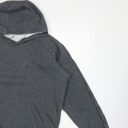adidas Men’s Grey M Pullover Hoodie Logo Fleece Sports