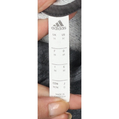 adidas Men’s Grey M Pullover Hoodie Logo Fleece Sports