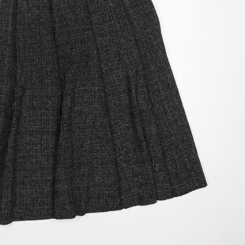 Claudia C Women’s Black UK 20 Pleated Knee Length Skirt