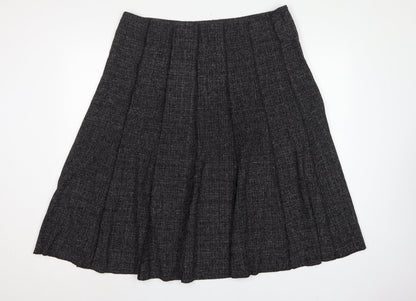 Claudia C Women’s Black UK 20 Pleated Knee Length Skirt