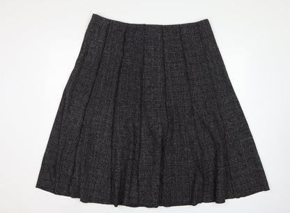 Claudia C Women’s Black UK 20 Pleated Knee Length Skirt
