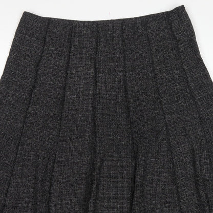 Claudia C Women’s Black UK 20 Pleated Knee Length Skirt