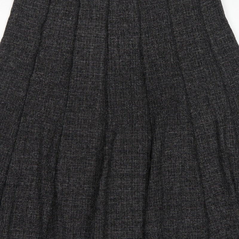 Claudia C Women’s Black UK 20 Pleated Knee Length Skirt