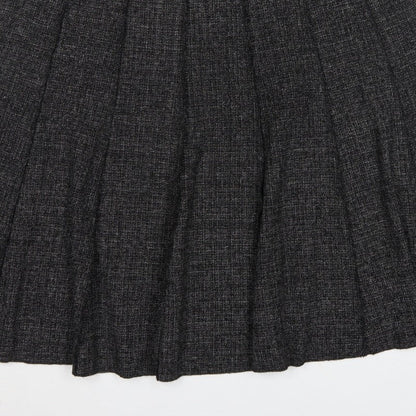 Claudia C Women’s Black UK 20 Pleated Knee Length Skirt