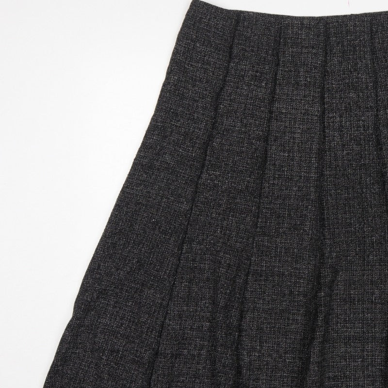Claudia C Women’s Black UK 20 Pleated Knee Length Skirt