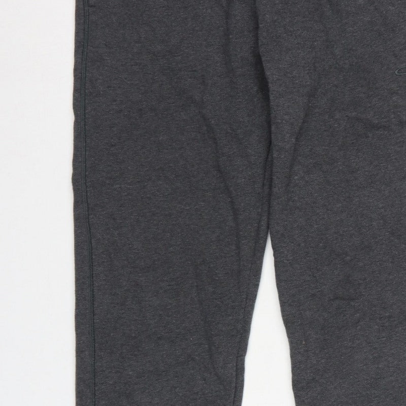 Dri Champion Men's Grey L Fleece Sweatpants Elastic Waist Logo