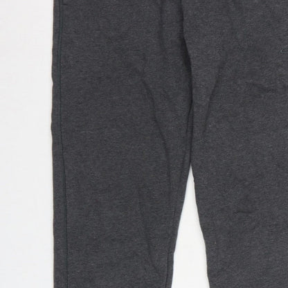 Dri Champion Men's Grey L Fleece Sweatpants Elastic Waist Logo