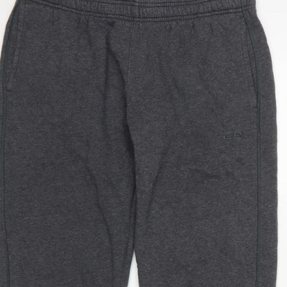 Dri Champion Men's Grey L Fleece Sweatpants Elastic Waist Logo