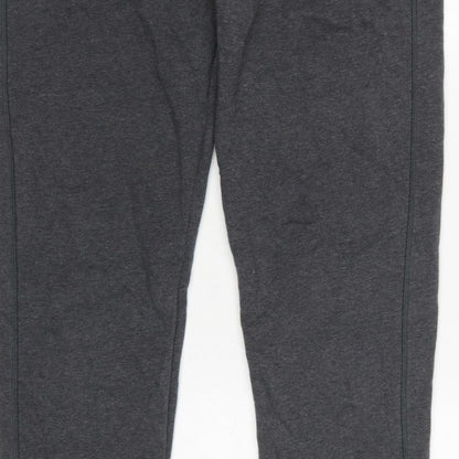 Dri Champion Men's Grey L Fleece Sweatpants Elastic Waist Logo