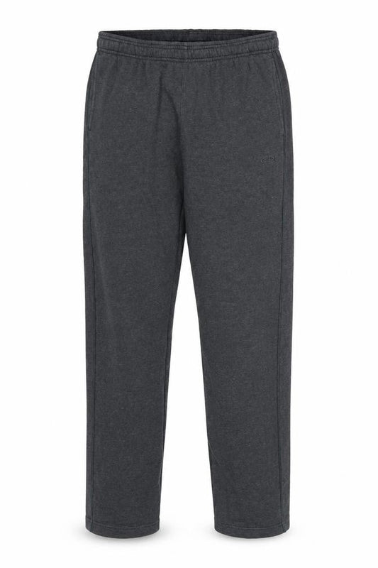 Front view of Dri Champion Men's Grey L Fleece Sweatpants Elastic Waist Logo