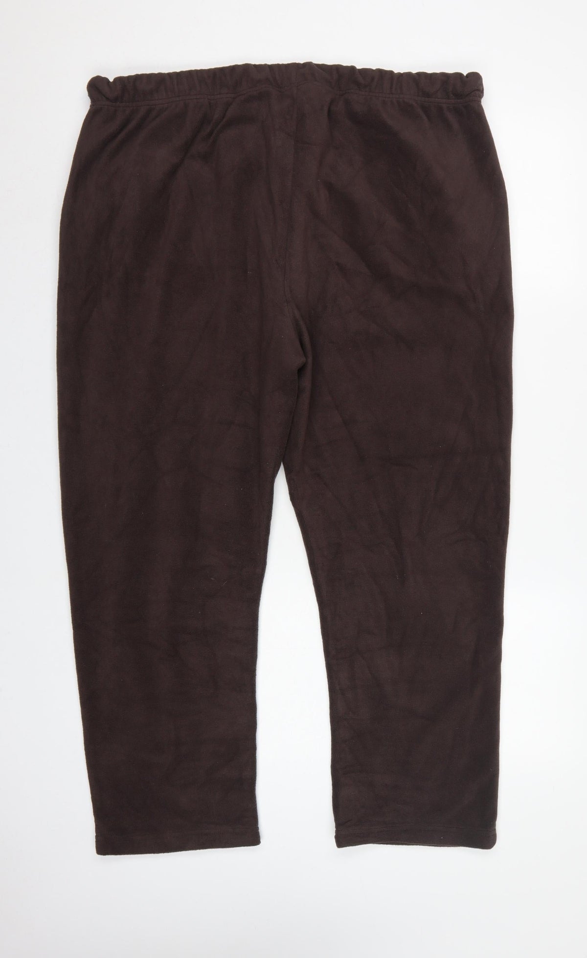 Damart Women’s Brown XL UK 22/24 Fleece Drawstring Jogger Trousers
