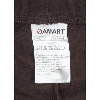 Damart Women’s Brown XL UK 22/24 Fleece Drawstring Jogger Trousers
