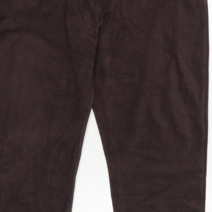 Damart Women’s Brown XL UK 22/24 Fleece Drawstring Jogger Trousers