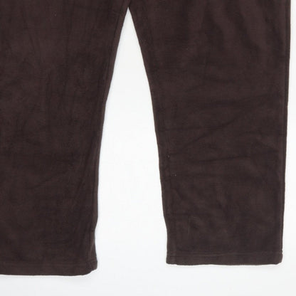 Damart Women’s Brown XL UK 22/24 Fleece Drawstring Jogger Trousers