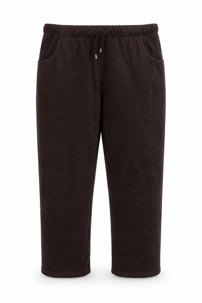 Damart Women’s Brown XL UK 22/24 Fleece Drawstring Jogger Trousers