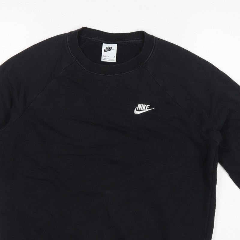 Nike Men’s Black M Pullover Crew Neck Logo Sweatshirt