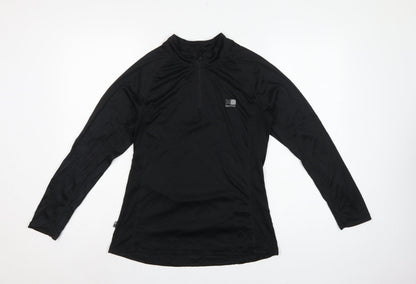 Karrimor Women’s Black UK 14 Running 1/4 Zip Long Sleeve Pullover Top