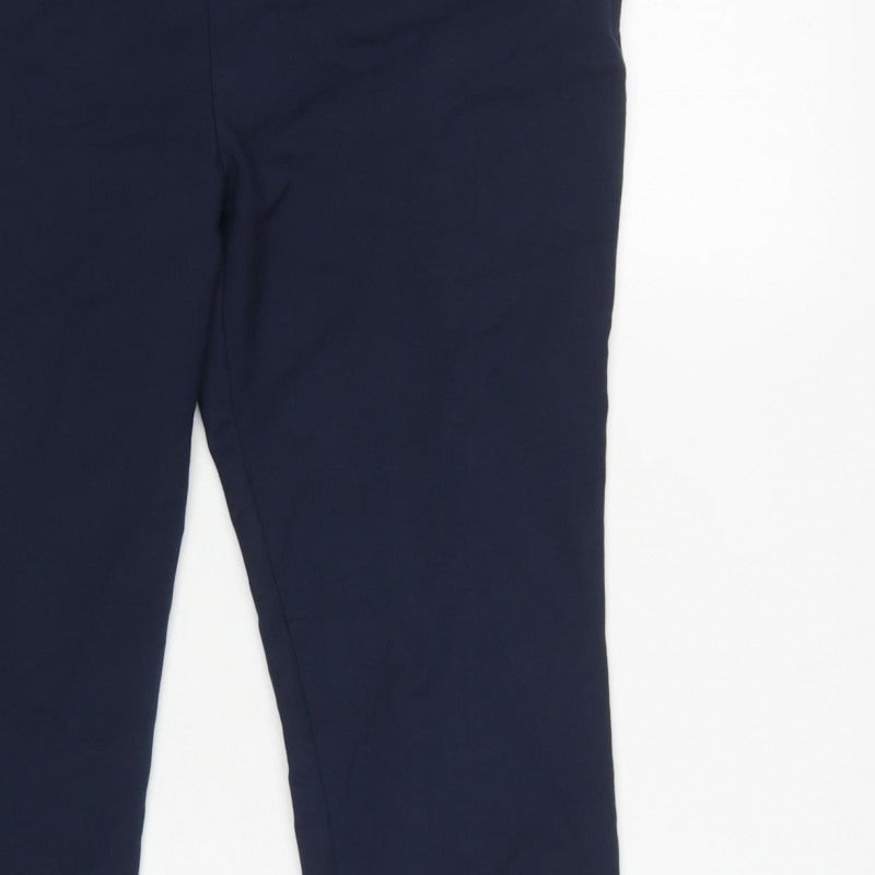 Zara Woman Navy Blue UK 16 XL Tapered Smart Dress Trousers