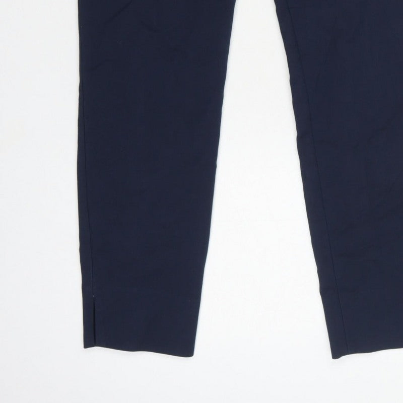 Zara Woman Navy Blue UK 16 XL Tapered Smart Dress Trousers