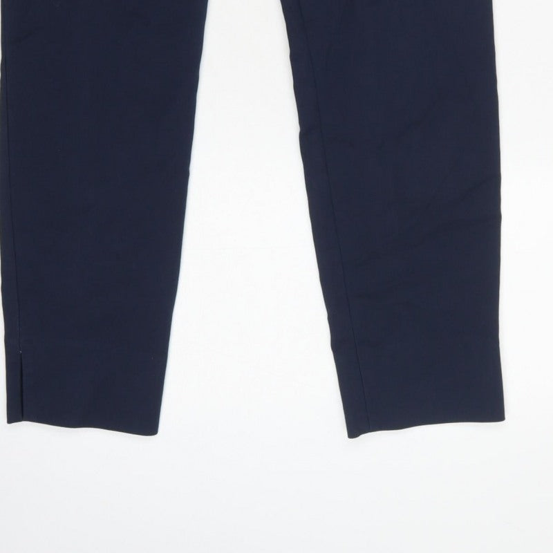 Zara Woman Navy Blue UK 16 XL Tapered Smart Dress Trousers