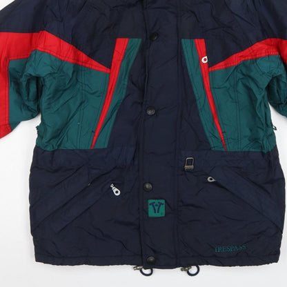 Trespass Men’s Navy M Technical Ski Puffer Jacket Colour Block