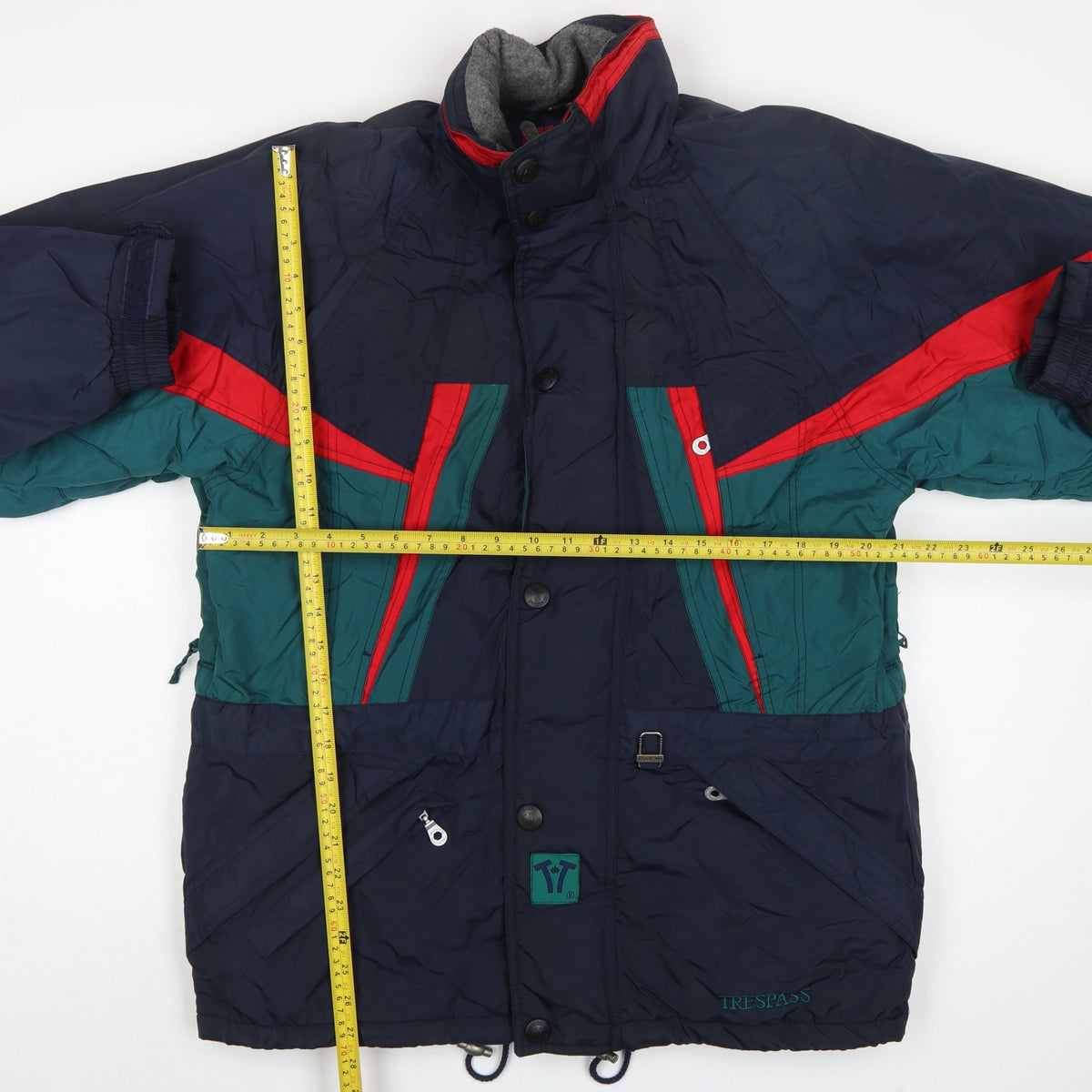 Trespass Men’s Navy M Technical Ski Puffer Jacket Colour Block